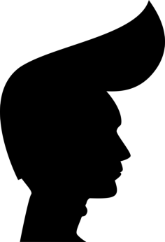 Punk Male Silhouette Sticker Outline Svg File, Free Vectors File